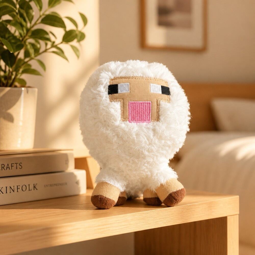 Minecraft Mojang Plush White Lamb Soft 6" Toy Stuffed Sheep Animal